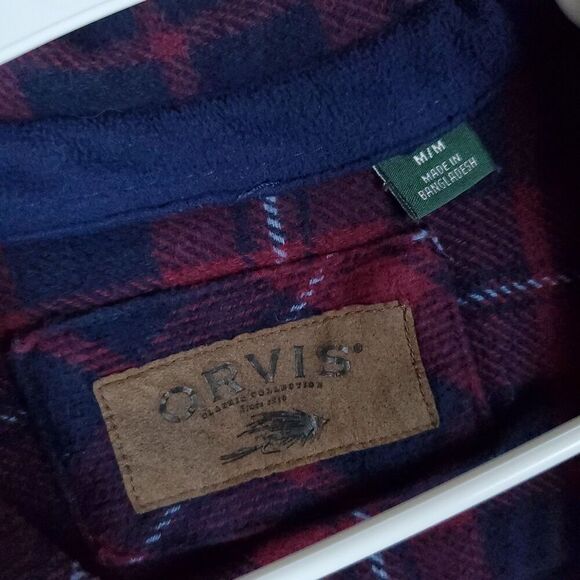 Orvis Shacket Shirt Men’s M/S Plaid Check Jacket Flannel Casual - Picture 2 of 13